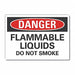 Flammable Liquid Dangr RflctvLbl 10x14in