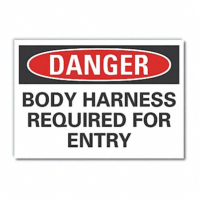 Danger Sign 7 in x 10 in Non-PVC Polymer