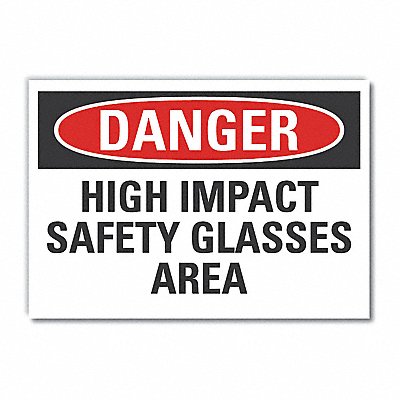 Danger Sign 7 in x 10 in Non-PVC Polymer