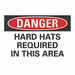 Hard Hat Danger Label 3.5x5in Polyester