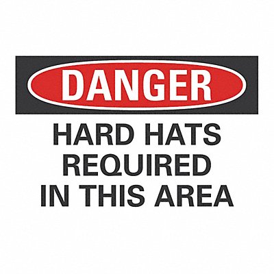Hard Hat Danger Rflct Label 5inx7in
