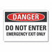 Danger Sign 10 x 14 in Non-PVC Polymer
