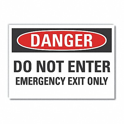 Danger Sign 7 in x 10 in Non-PVC Polymer
