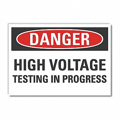 High Voltage Danger Lbl 10x14in Polyest