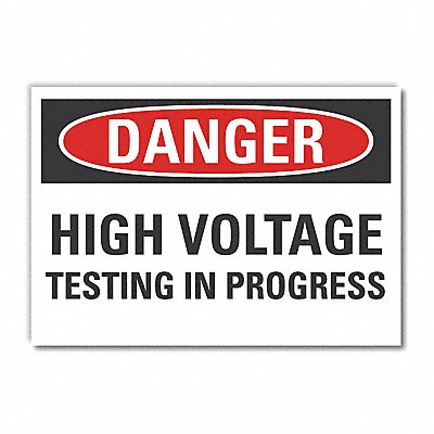 High Voltage Danger Rflct Lbl 3.5inx5in