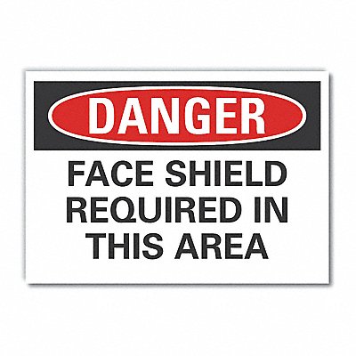 Face Mask Danger Lbl 10x14in Polyester