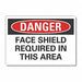 Face Mask Danger Lbl 7inx10in Polyester