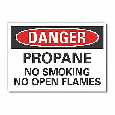 Propane Danger Lbl 3 1/2inx5in Polyester