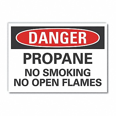 Propane Danger Rflctv Label 3.5inx5in