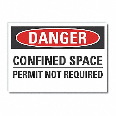 Confined Space Danger Rflctv Lbl 3.5x5in