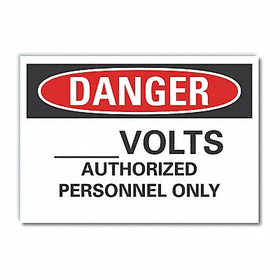 Danger Sign 7 in x 10 in Non-PVC Polymer