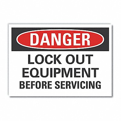 Lockout Tagout Danger Rflctv Lbl 3.5x5in