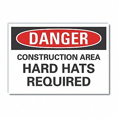 Construction Area Danger Lbl 3.5x5in