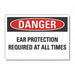 Hearing Danger Lbl 3 1/2inx5in Polyester