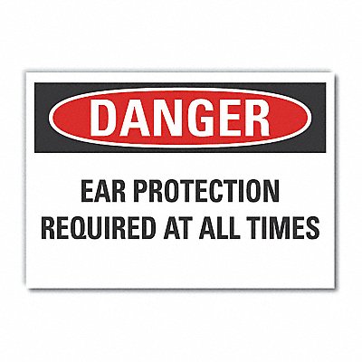 Hearing Danger Lbl 10inx14in Polyester