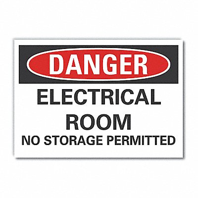Elec Equip Danger Lbl 7x10in Polyester