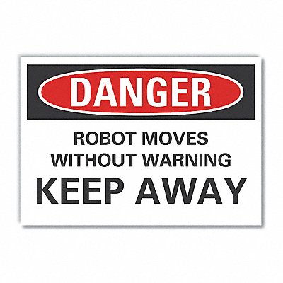 Danger Sign 7 in x 10 in Non-PVC Polymer