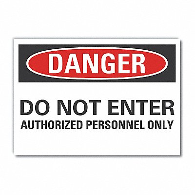 Danger Sign 7 in x 10 in Non-PVC Polymer