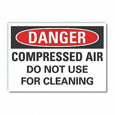 Compressed Air DangerLbl 3.5x5in Polyest