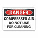Compressed Air DangerLbl 3.5x5in Polyest