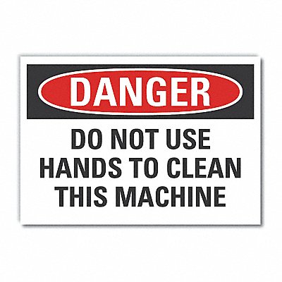 Machine Operat Danger Rflct Lbl 10x14in