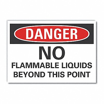Flammable Mtrl Danger Rflct Lbl 3.5x5in