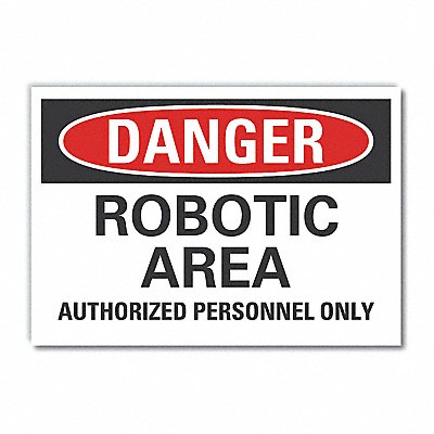 Robot Area Danger Rflct Label 7inx10in