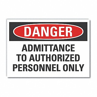 Danger Sign 10in x 14in Non-PVC Polymer