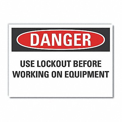 Lockout Tagout DangerLbl 3.5x5in Polyest