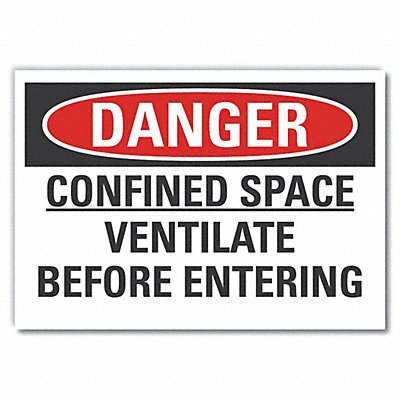 Danger Sign 10in x 14in Non-PVC Polymer