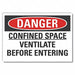 Danger Sign 10in x 14in Non-PVC Polymer