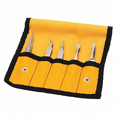 Tweezers Set 5pcs. Gp In Plastic Pouch