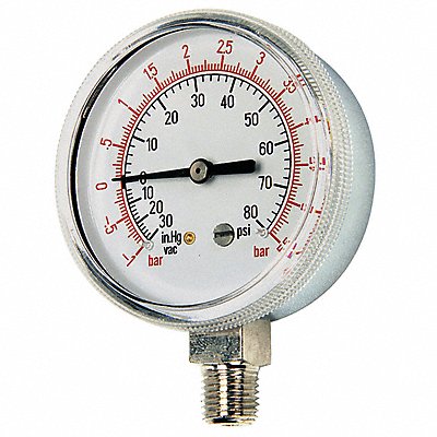 Pressure Gauge 2-1/2 Dia 30VAC 60 psi