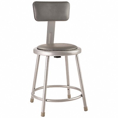 Round Stool Welded Tube Leg Gray 31 H