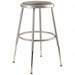 Round Stool Adjustable Legs Gray 19 H