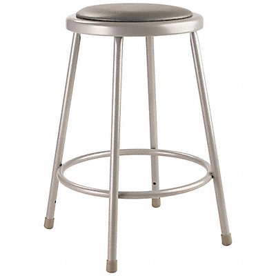 Round Stool Welded Tube Leg Gray 24 H