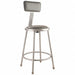 Round Stool Welded Tube Leg Gray 37 H