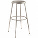 Round Stool Adjustable Legs Gray 25 H