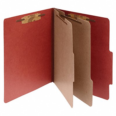 Pressboard 6 Part Folder Ltr Red