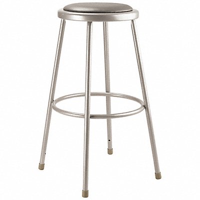 Round Stool Welded Tube Leg Gray 30 H