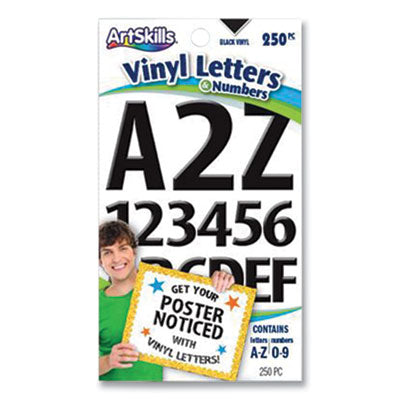 LETTERS,VINYL,250/PK,BK