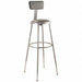 Round Stool Adjustable Legs Gray 44 H