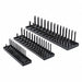 Black SAE Socket Storage Tray Set 3 pcs