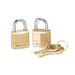 PADLOCK,BRASS,3/4",2/PK