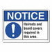 Hair Covrage Notice Label 3 1/2x5in Poly