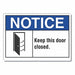 Door Instrction Notice Lbl 7x10in Polyes