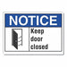 Door Instruction Notice Label 3 1/2x5in