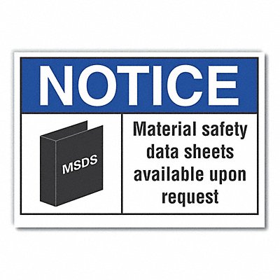 Msds Info Notice Lbl 7x10in Polyester