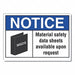 Msds Info Notice Lbl 7x10in Polyester
