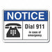 Rflct Emergency Notice Sign 10x14in Alum